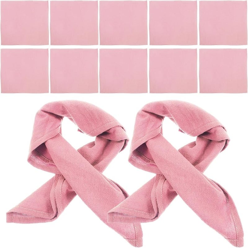 GALPADA 12 قطعة مناديل قطنية للعشاء ناعمة قابلة للغسيل قابلة لإعادة الاستخدام باللون الوردي لحفلات الزفاف والمنزل - Image 1